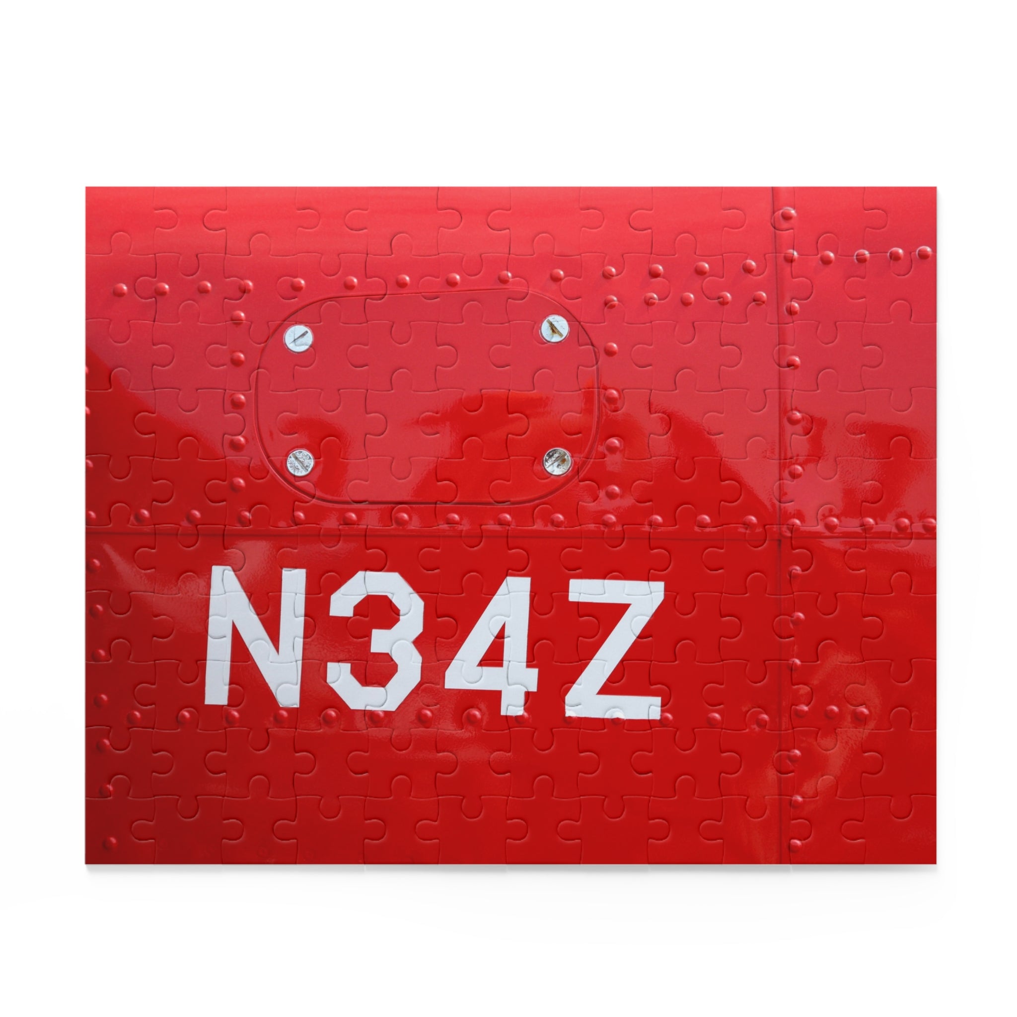 Red textured surface with 'N34Z' printed on it