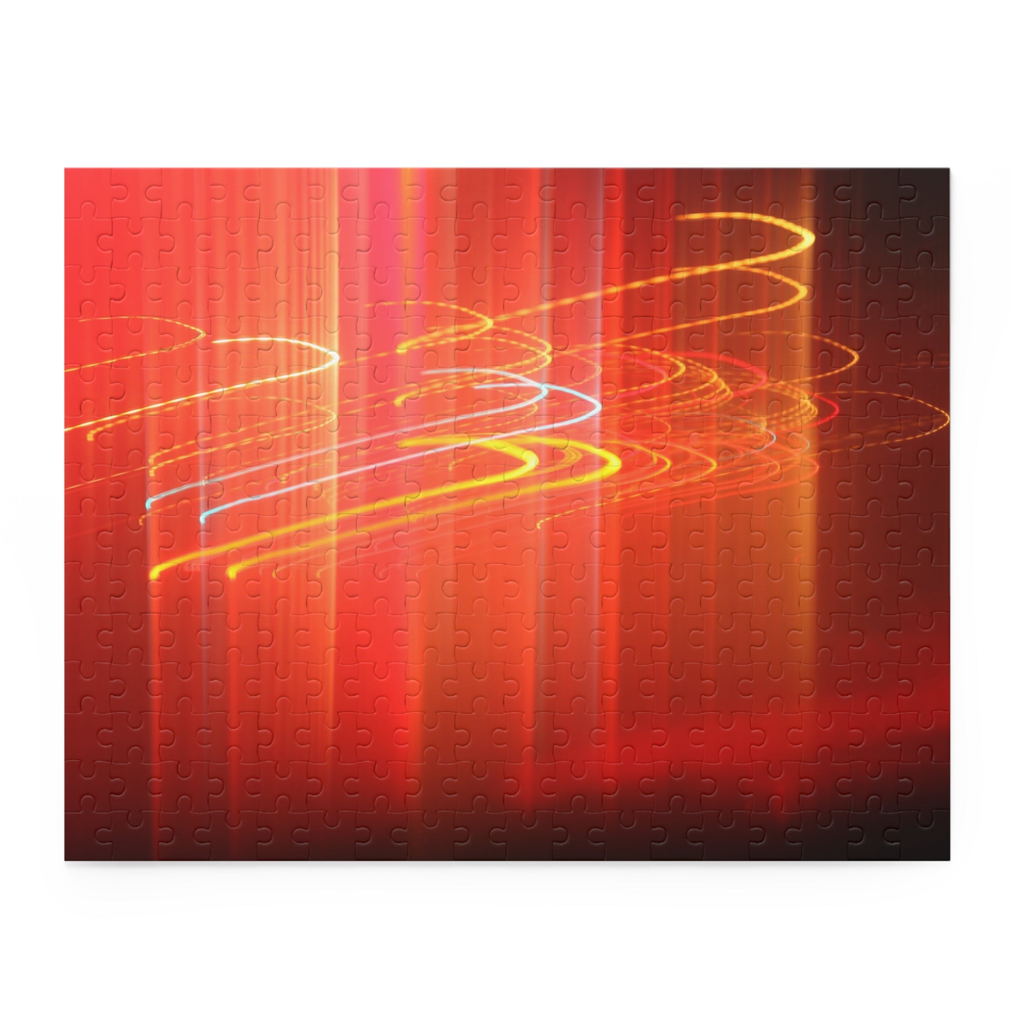 Light painting effect on a textured red surface