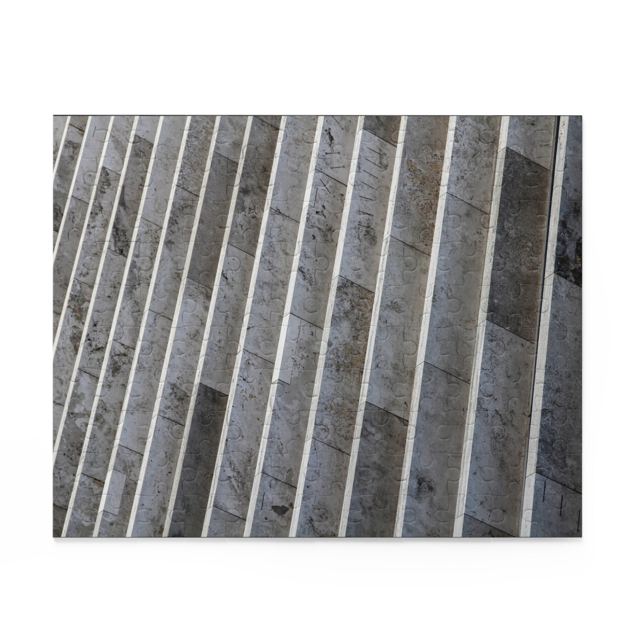 Rectangular mat with a striped pattern on a white background