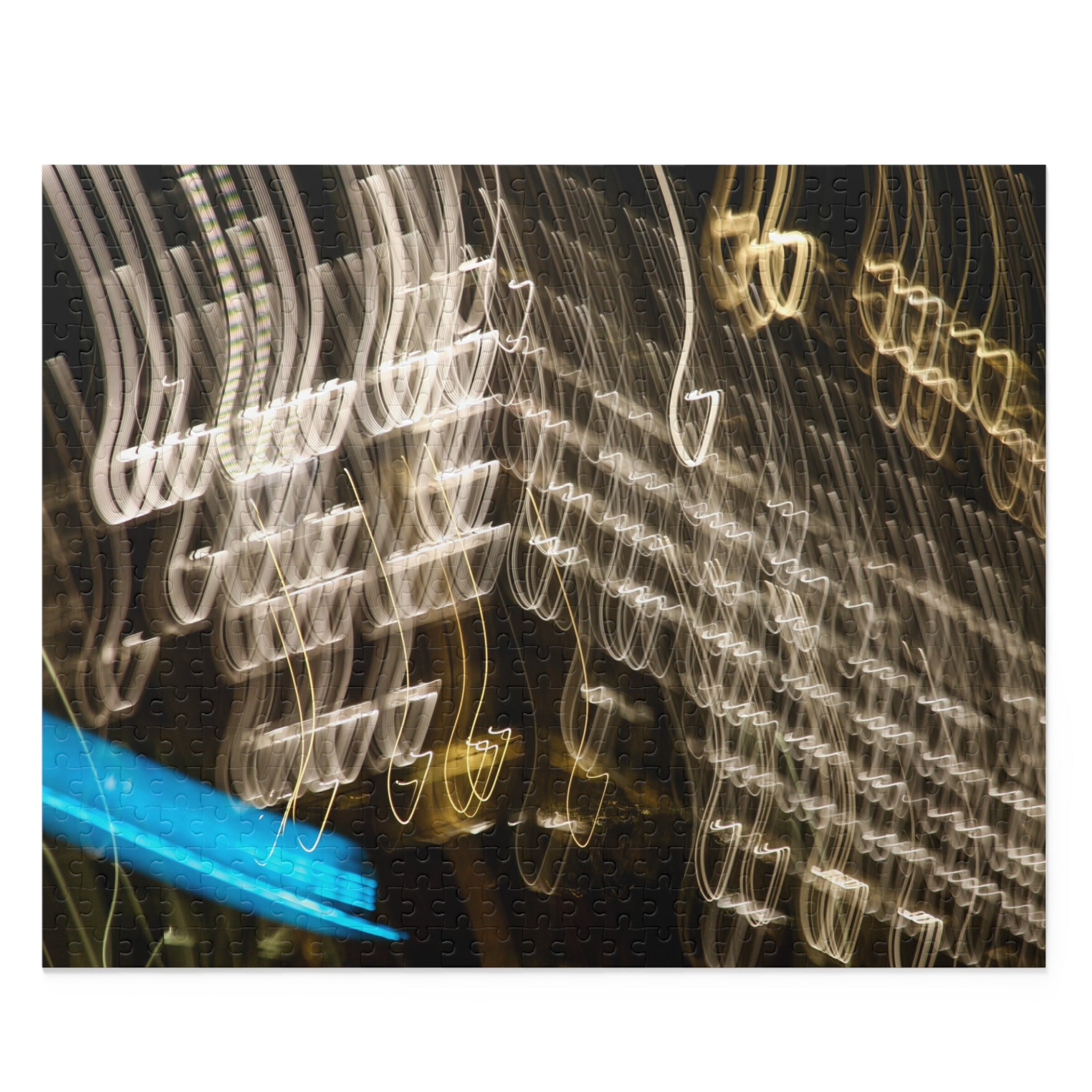 Abstract light pattern on a dark background