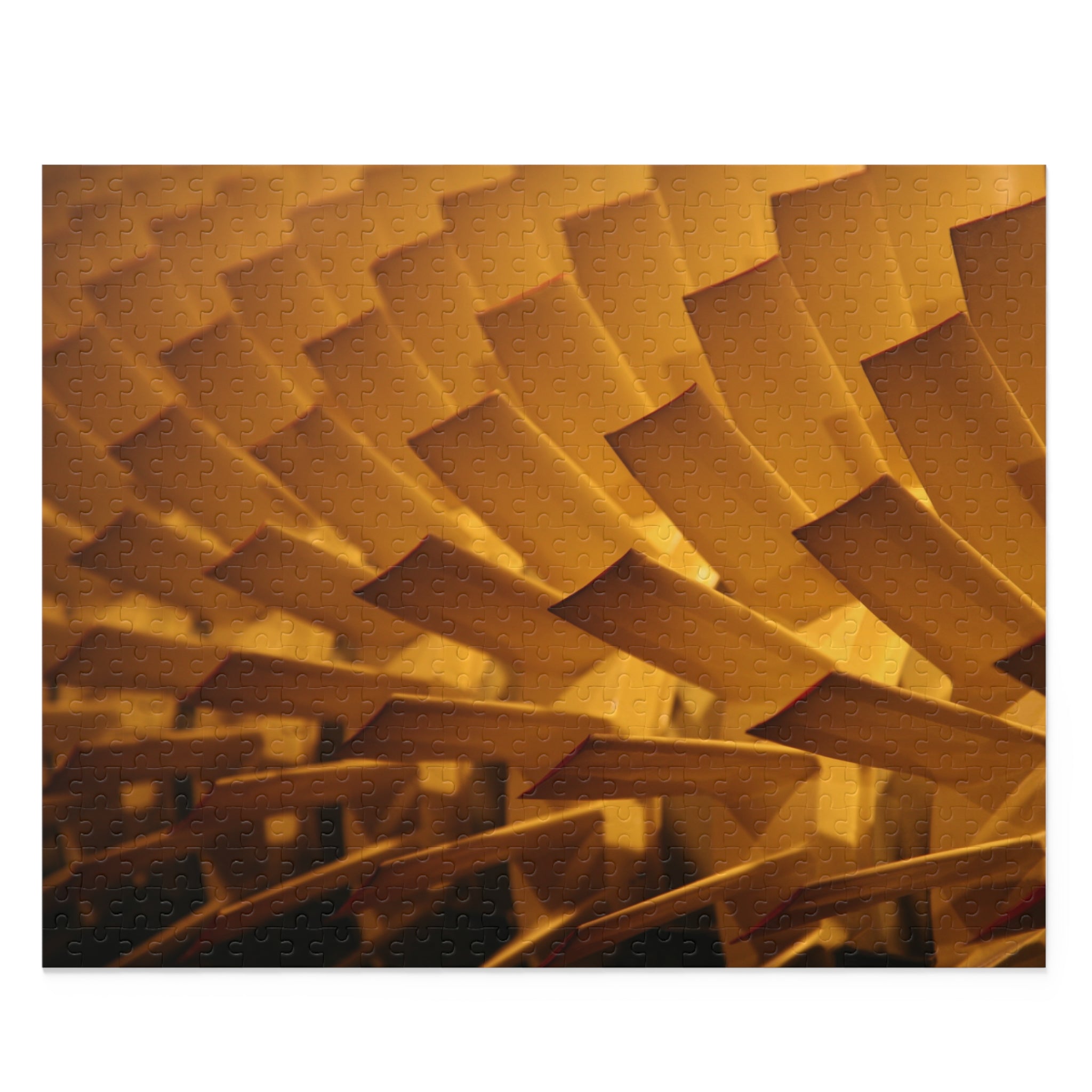 Close-up of a woven wooden pattern with a warm brown color.