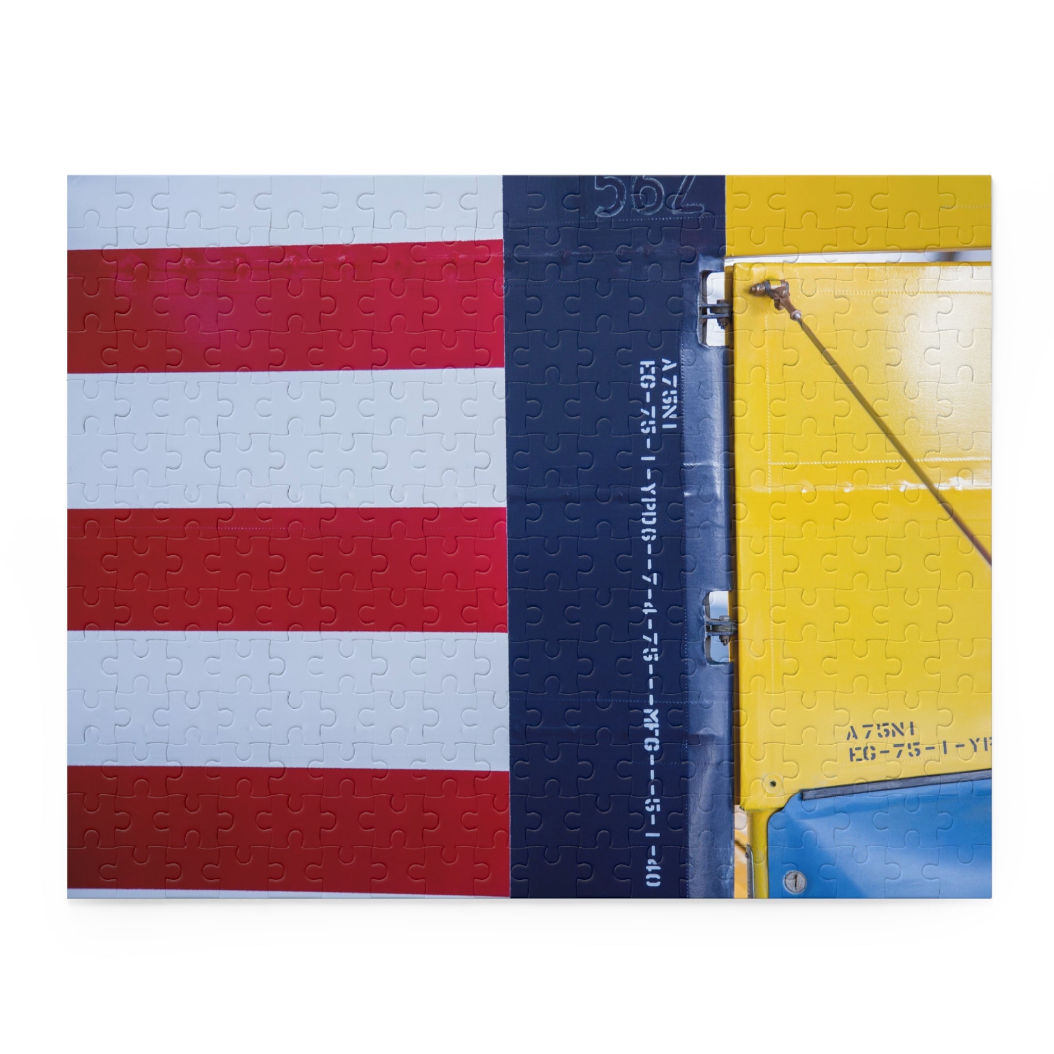 Colorful textured panels with geometric patterns on a white background